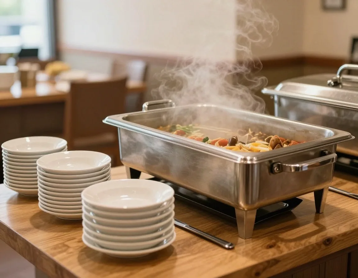 Firehouse Subs warm slow-simmered beef chili in a catering service container