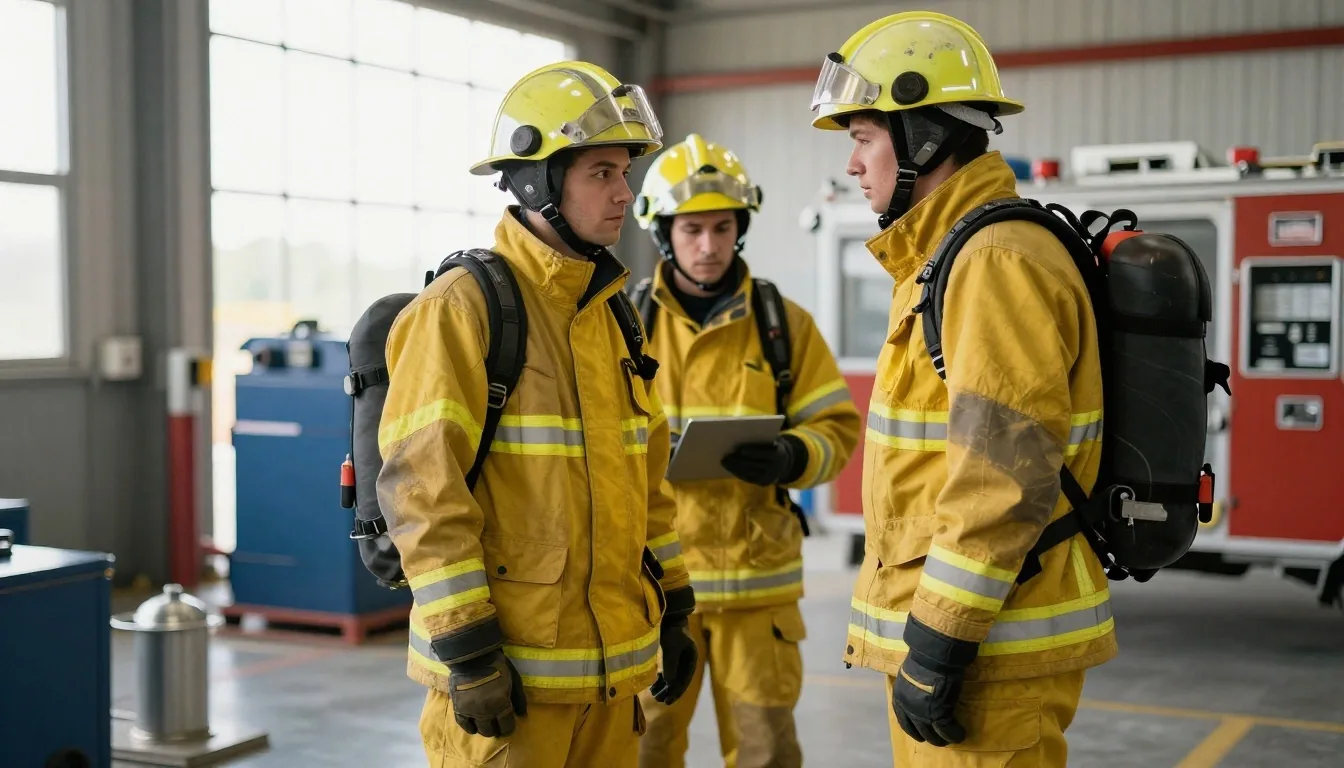 Canadian first responders with emergency rescue gear supported by the Firehouse Subs Public Safety Foundation