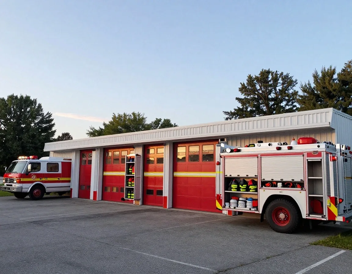Local emergency service personnel at an Ontario fire hall supported by community foundation grants